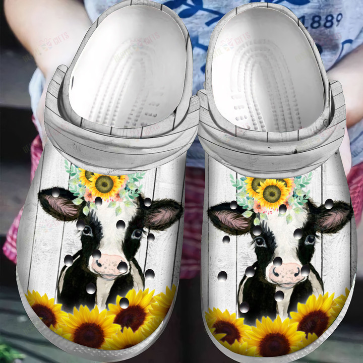 Cow Crocs Classic Clogs Shoes