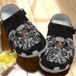 Skull Tattoo Hippie Crocs Classic Clogs Shoes