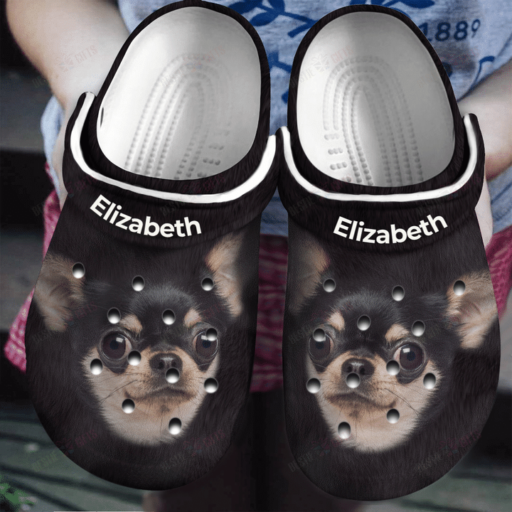 Personalized Chihuahua Head Crocs Classic Clogs Shoes
