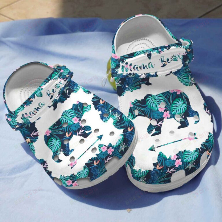 Flower Mama Bear Mothers Day Crocs Classic Clogs Shoes