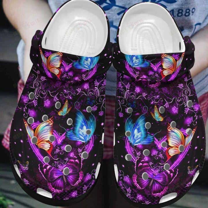 Butterfly Crocs Classic Clogs Shoes