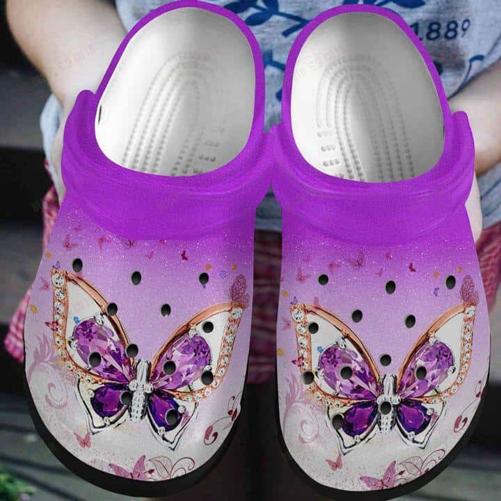 Butterfly Crocs Classic Clogs Shoes