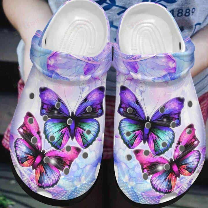 Butterfly Crocs Classic Clogs Shoes