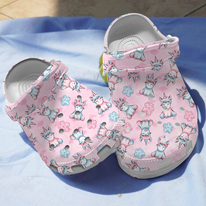 Pink Unicorn Crocs Classic Clogs Shoes