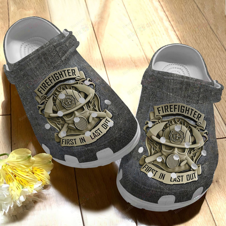 Firefighter Grandpa Crocs Classic Clogs Shoes