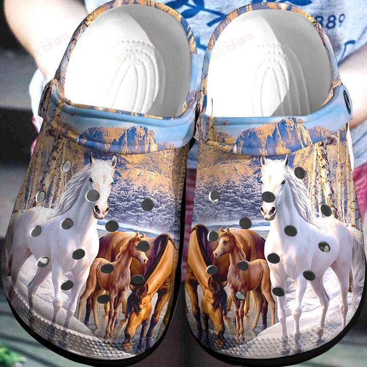 Horse Crocs Classic Clogs Shoes