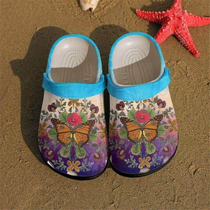 Butterfly Crocs Classic Clogs Shoes