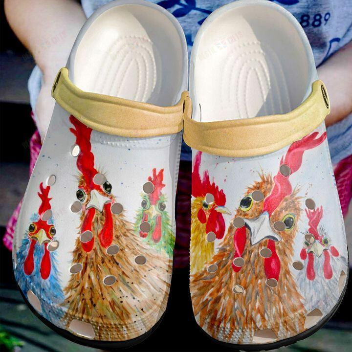 Chicken Crocs Classic Clogs Shoes