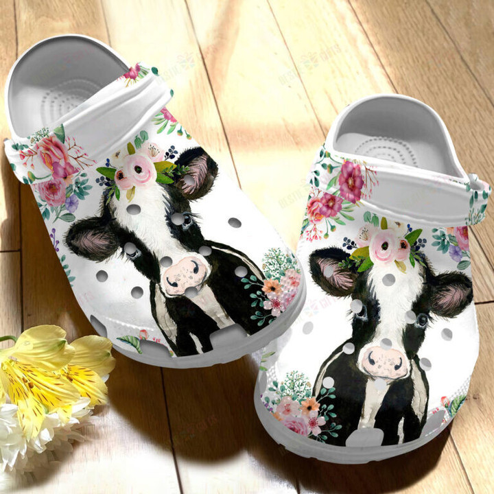 Beautiful Cow Crocs Classic Clogs Shoes