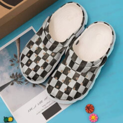 Racing And Checkered Grunge Flag Crocs Classic Clogs Shoes