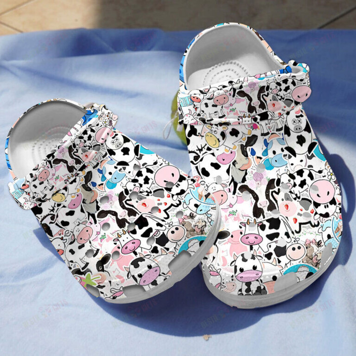 Love Cow Crocs Classic Clogs Shoes