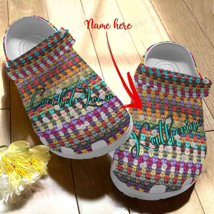 Personalized Crochet Crocs Classic Clogs Shoes