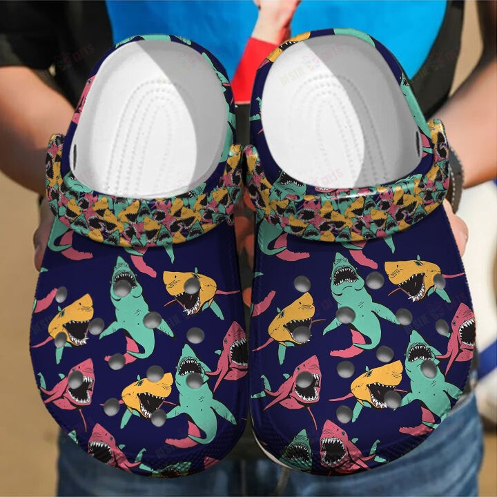 Shark Crocs Classic Clogs Shoes