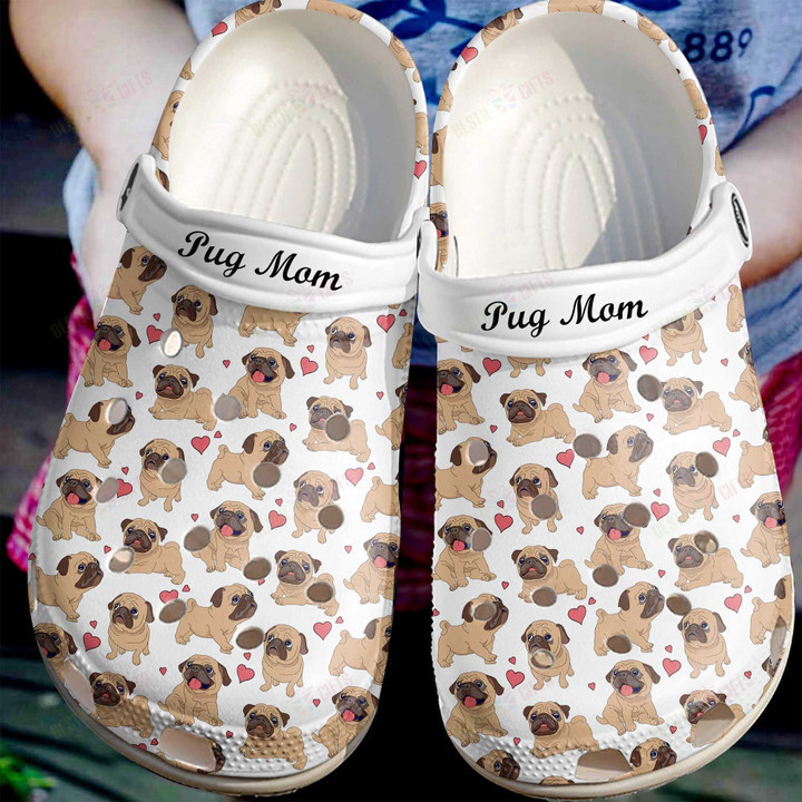 Pug Mom Crocs Classic Clogs Shoes