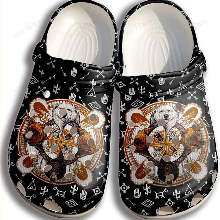 Hippie Bear Crocs Classic Clogs Shoes