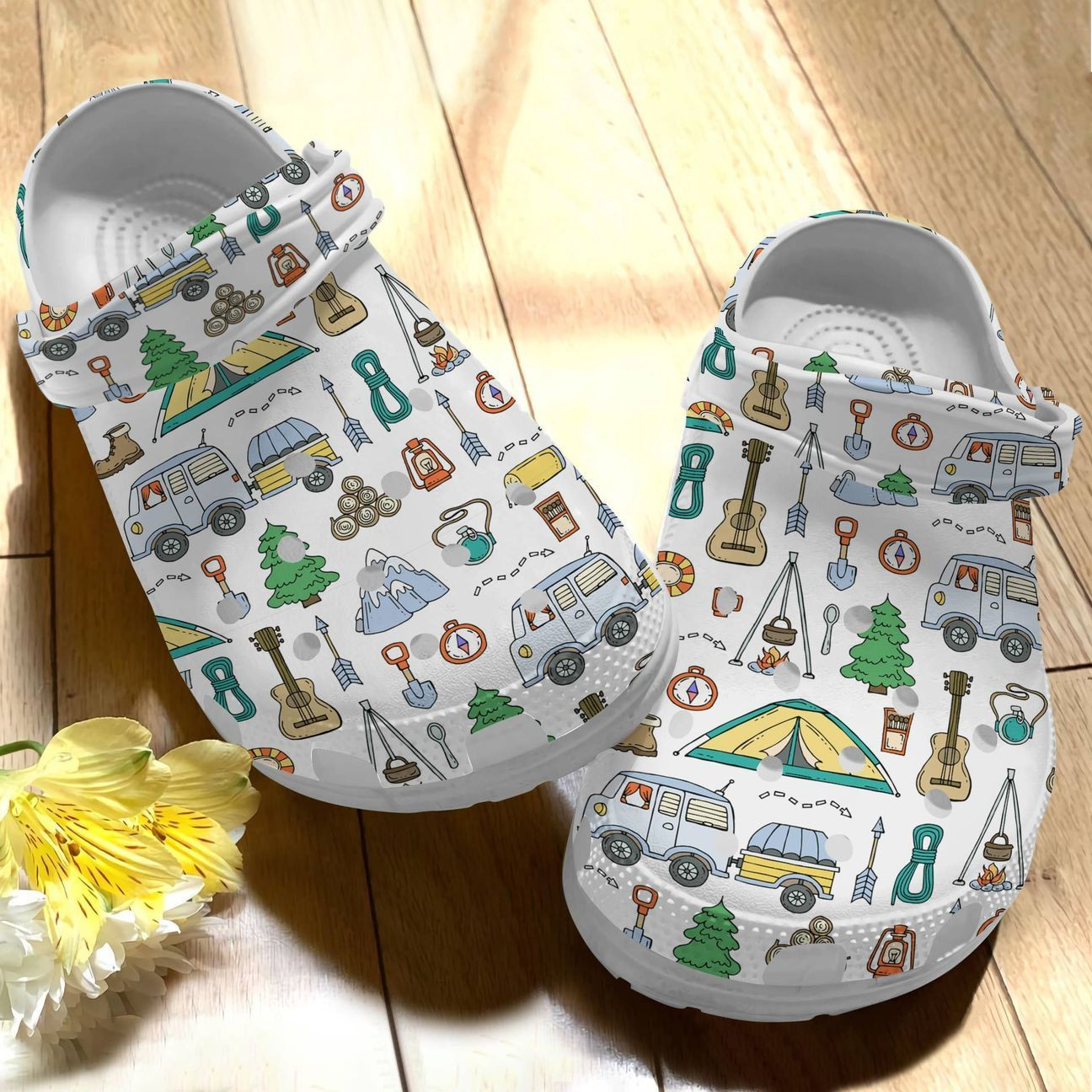Camping Personalize Clog Custom Crocs Fashionstyle Comfortable For Women Men Kid Print 3D Camping V