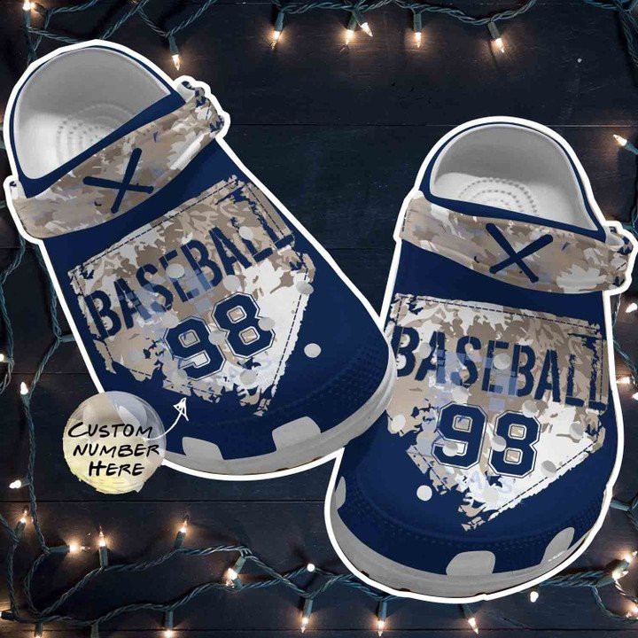 Customize Number Player Baseball Crocs Clog Shoes Camo Color For Men Women Baseball