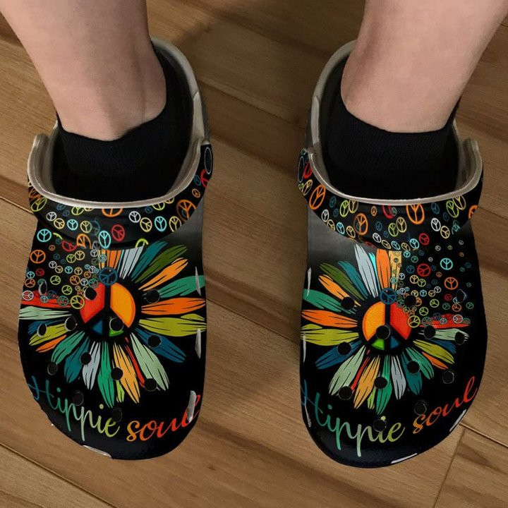 Hippie Soul Sign Clogs Crocs Shoes Gift For
