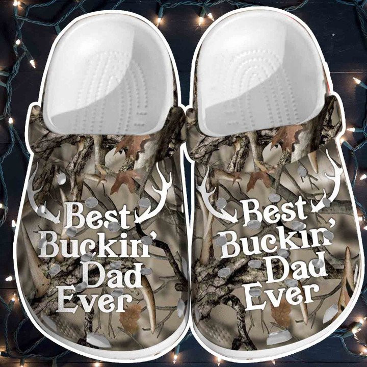 Best Buckin Dad Ever Croc Shoes Men Deer Clog