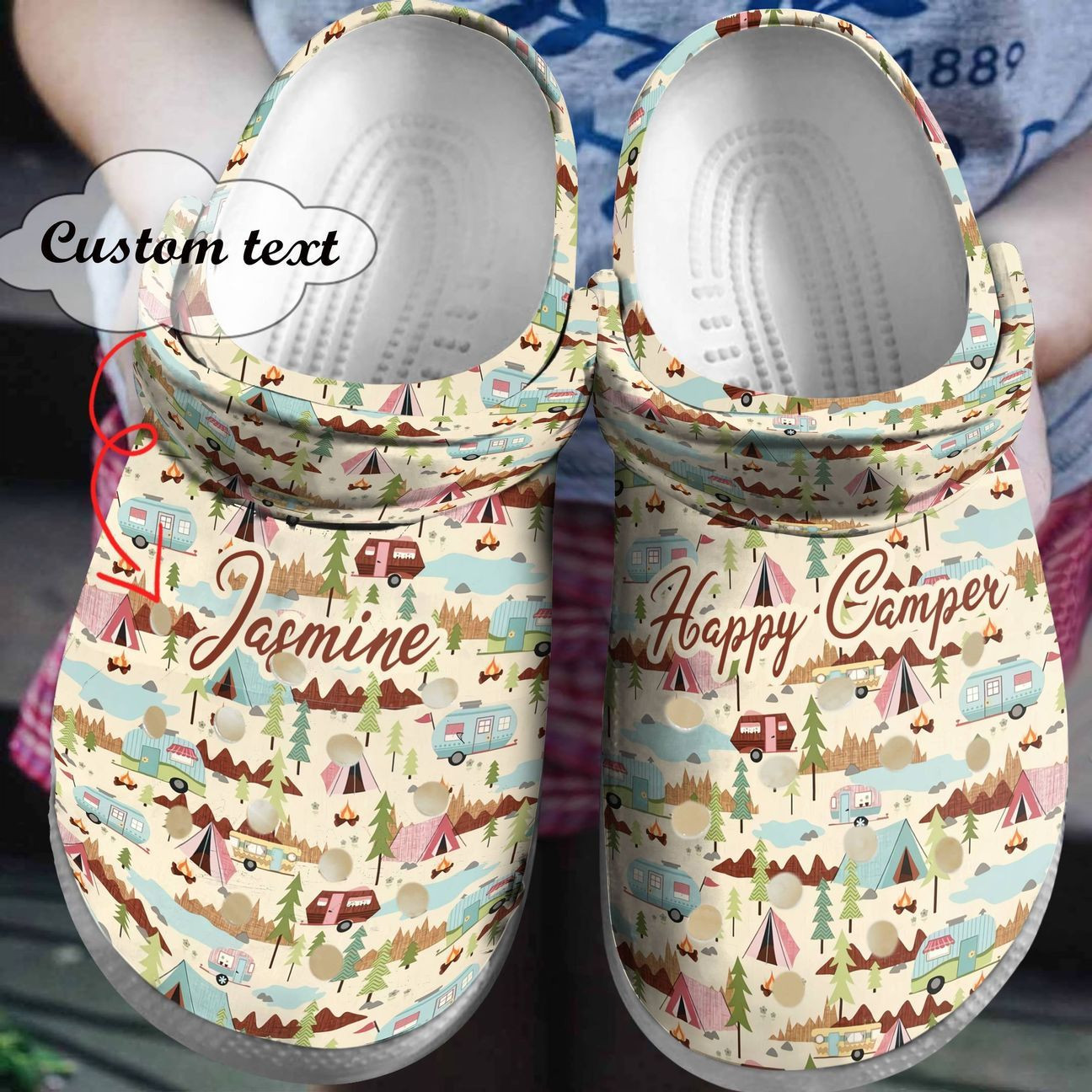 Camping Personalized Clog Custom Crocs Comfortablefashion Style Comfortable For Women Men Kid Print 3D Camping Pattern