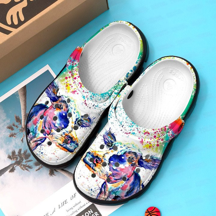 Cow Art Colorful Crocs Shoes Crocbland Clog