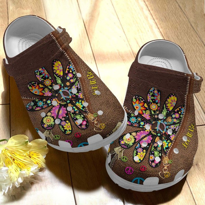 Peace Hippie Sunflower Shoes Let It Be Crocbland Clogs