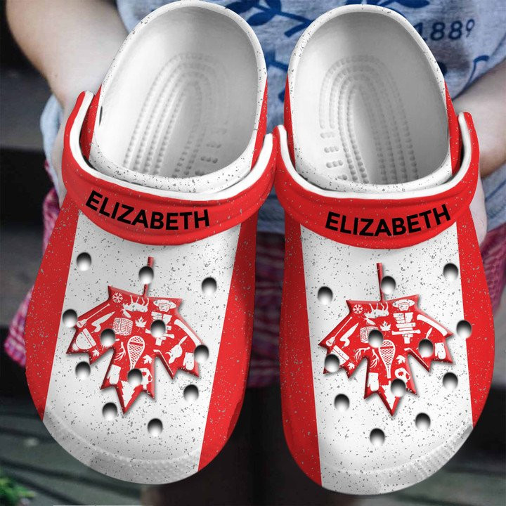 Maple Leaf Symbol of Canada Personalized Shoes Crocs Clogs