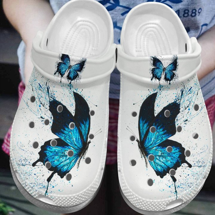 Painting Butterfly Outdoor Crocs Classic Clogs Shoes Butterflies Crocs Classic Clogs Shoes