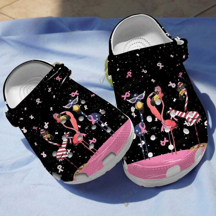 Flamingo Awareness Breast Cancer Shoes Crocs Clogs