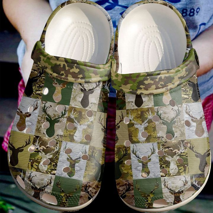 Hunting Camo Deer Crocs Clog Shoes