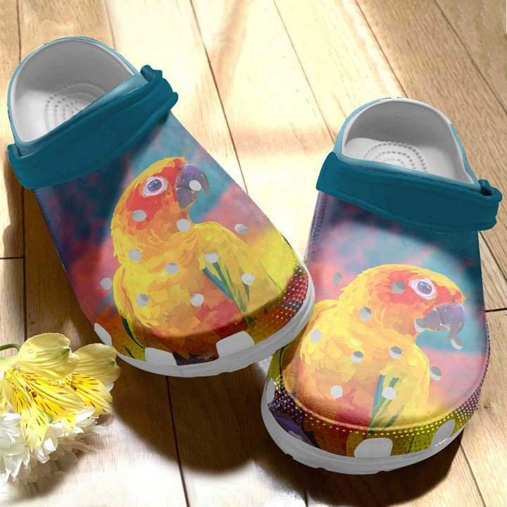 Bird Parrot Crocs Shoes Portrait Parrot Clog