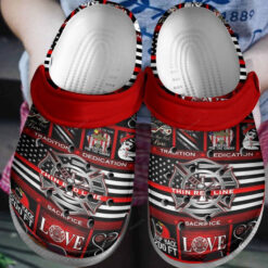 Sticker Love Firefighter Crocs Shoes Tradition Dedication US Clogs Ffighter