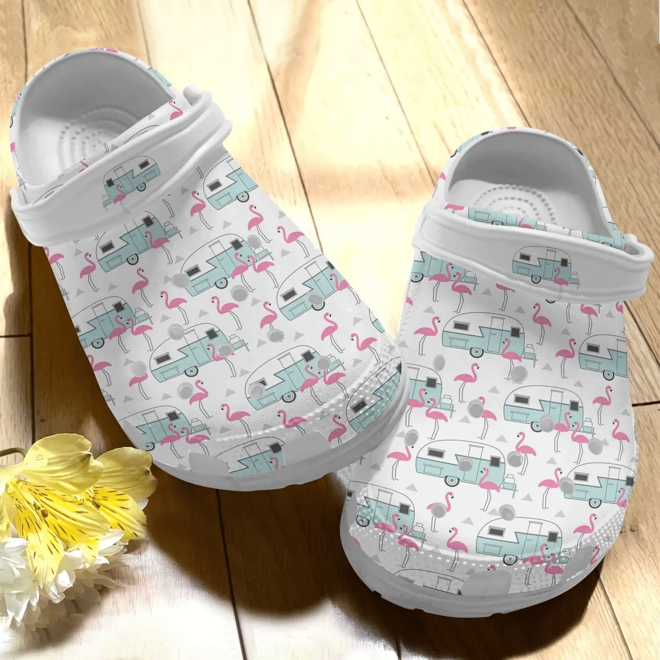 Camping Personalize Clog Custom Crocs Fashionstyle Comfortable For Women Men Kid Print 3D Flamingo Flavor