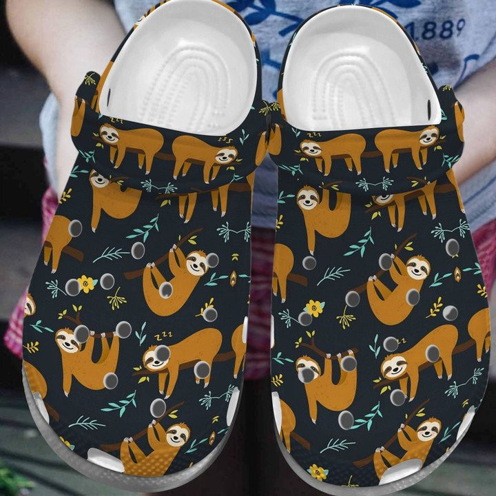 Sloths Free Shoes Happy Sloths Clogs Crocs For Men Women Sloth