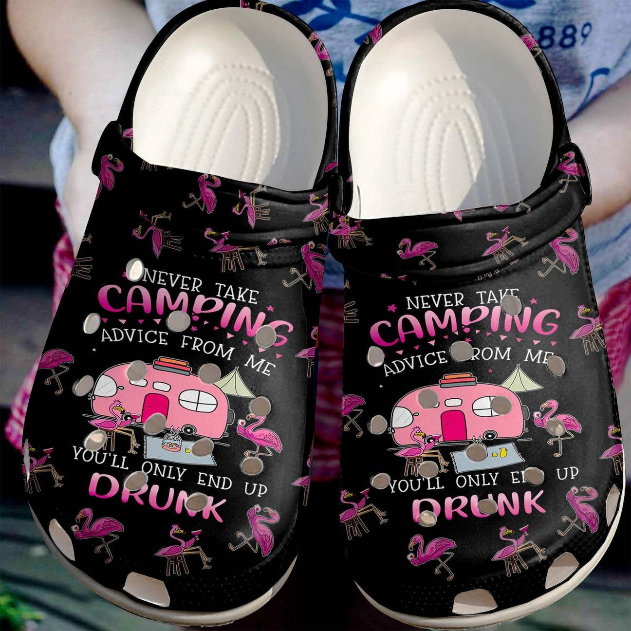 Camping Personalized Clog Custom Crocs Comfortablefashion Style Comfortable For Women Men Kid Print 3D Camping Advices