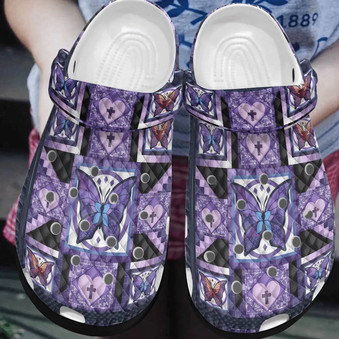 Butterfly Personalized Clog Custom Crocs Comfortablefashion Style Comfortable For Women Men Kid Print 3D Believe