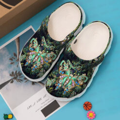 Butterfly Green Twinkle Butterflies Crocs Crocband Clog Comfortable For Mens Womens Classic Clog Water Shoes