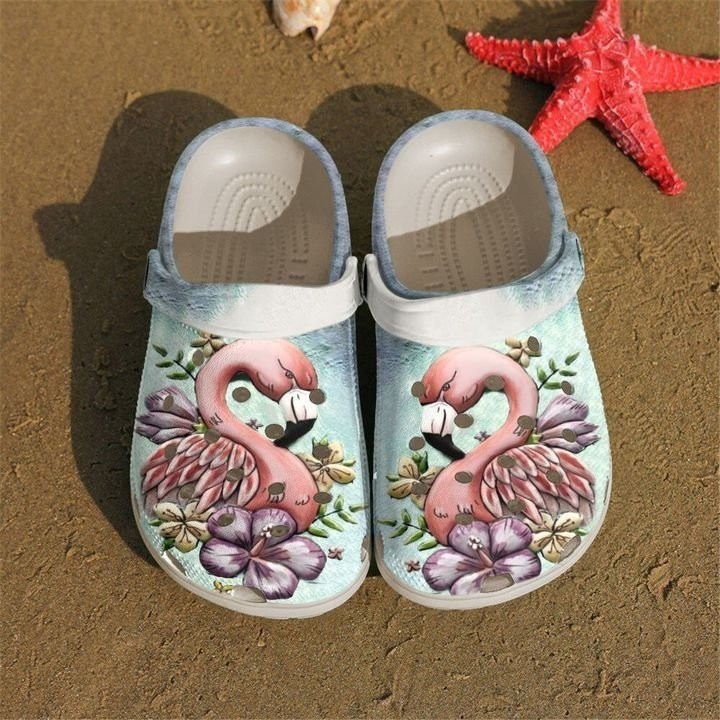 Flamingo Cookie Crocs Clog Shoes