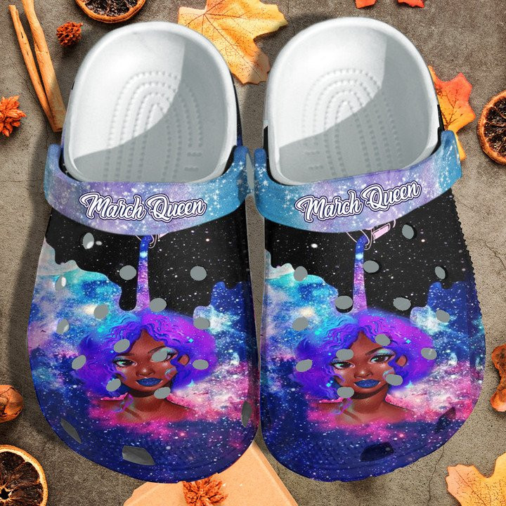 Galaxy Black Queen Painting Shoes Clogs Crocs Personalized