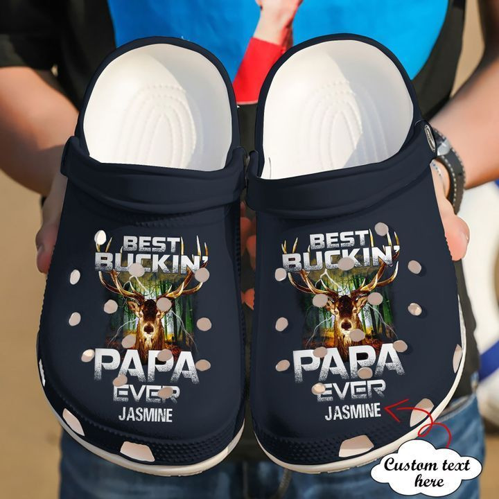 Hunting Personalized Bes Papa Ever Crocs Clog Shoes