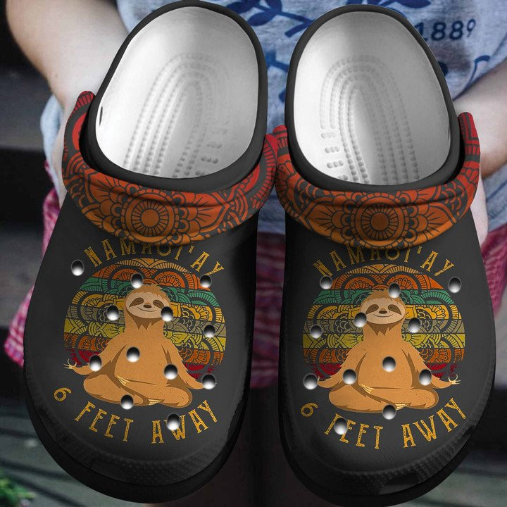 Namastay Feet Away Sloth Shoes Crocs Clogs Gift For Men Women Feet