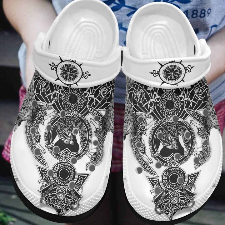 Best Wolf Art Shoes Spider Compass Crocs Clog