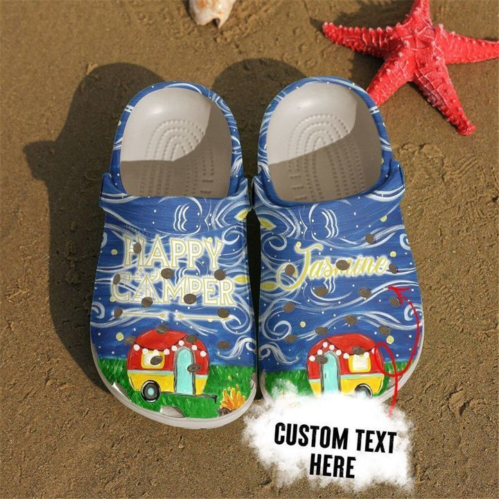 Camping Personalized Happy Camper At Night Crocs Clog Shoes