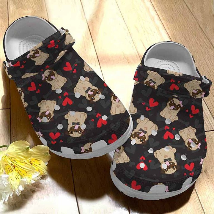 The Love Pug Clogs Crocs Shoes For Men Women Children LV