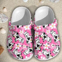 New Cute Cow Flowers Crocs Clog Shoes Crocband Clog Comfortable For Mens And Womens