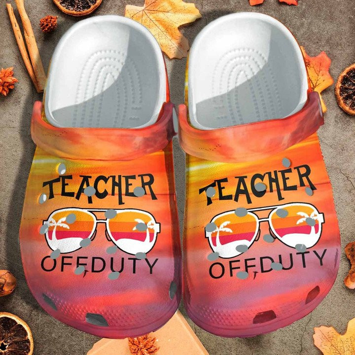 Teacher Off Duty Custom Shoes Sunglasses Beach Sunset School Teaching Outdoor Shoes