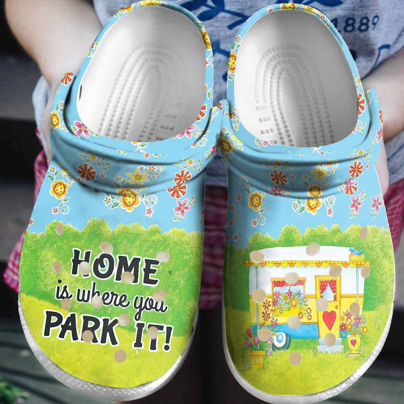 Camping Personalized Clog Custom Crocs Comfortablefashion Style Comfortable For Women Men Kid Print 3D Home Is