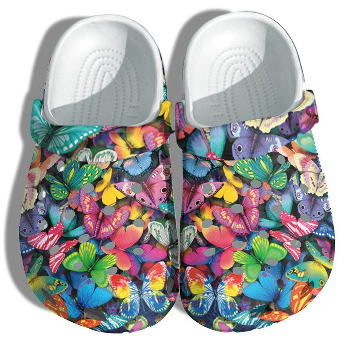 Butterflies Pattern Crocs Clogs Shoes