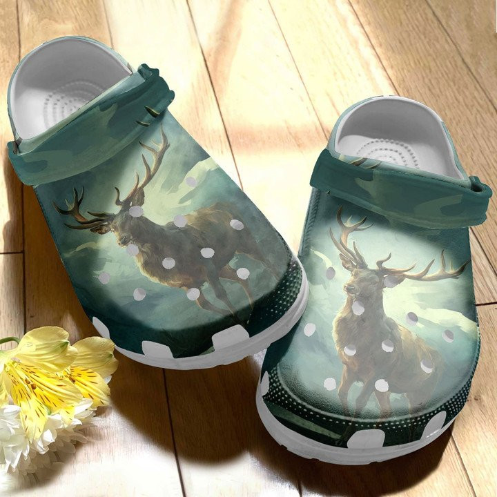 Strong Deer In The Forest Crocs Classic Clogs Shoes