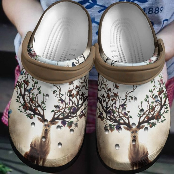 Peach Horn And Grape Horn In Deer Shoes Crocs Clogs Gift For Men Women DR
